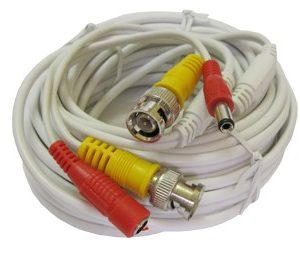 Cable siames Marca Provision (PR-CA20), incluye conectores de video y energía para DVR/CAMARA (BNC), 20 mts de largo