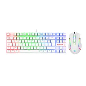 Combo Redragon K552WRGB-BA-SP, Juego, Blanco