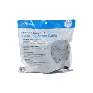 DAHUA DH-PFM942I-20-5 - Cable de 20 Metros Armado para Video y Energía/ con Conectores BNC y de Energía/ Uso Exterior e Interior/ Cobre de Alta Pureza