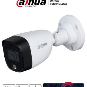 DAHUA HAC-HFW1209CN-A-LED - Cámara Bullet Full Color 1080p/ Lente de 2.8 mm/ 106 Grados de Apertura/ Micrófono Integrado/ Luz Blanca de 20 Mts/ DWDR