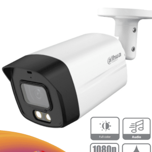 DAHUA HAC-HFW1209TLMN-A-LED - Camara Bullet Full Color de 2 Megapixeles/ 1080p/ Lente de 2.8mm/ 40 Metros de Iluminación/ DWDR/ Metalica+Policarbonato