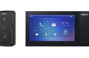 DAHUA KITKTP02 - Kit de Videoportero IP/ Monitor de 7 Pulgadas con Memoria Embebida de 8 GB/ 6&1 E&S de Alarma/ Frente de Calle IP65/ Apertura Remota