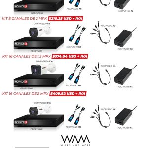 DVR pentahibrido H.265 Marca Provision (SH-16200A5N-2L(MM)), 16 canales de 2 MP + 2 IP