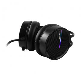 Diadema Gamer VORAGO START THE GAME HS-502 2x3.5mm + 1usb, RGB, 50mm, Negro, Incluye Adaptador 3.5mm