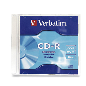 Disco CD-R VERBATIM, CD-R, 700 MB, 52x, 80 min, 1 pieza