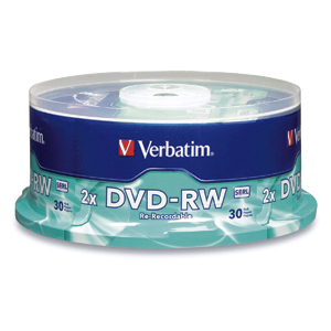 Disco DVD-R VERBATIM , DVD-RW, 30, 120 min