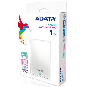 Disco Duro Externo ADATA HV620S, 2 TB, USB 3.1, 2.5 pulgadas, Color blanco