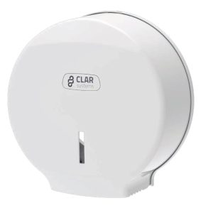 Dispensador de Papel Higiénico Mini Innova Color Blanco para Rollo Industrial 250mm máx