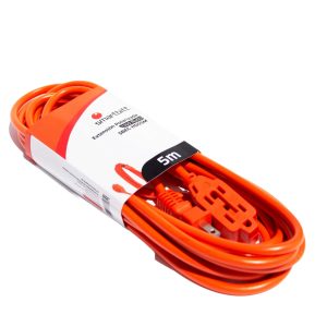Extensión de Uso Rudo Smartbitt Modelo SBEC-HD05M, 3 contactos, polarizada, retardante de incendio, para interior o exterior, 5 metros