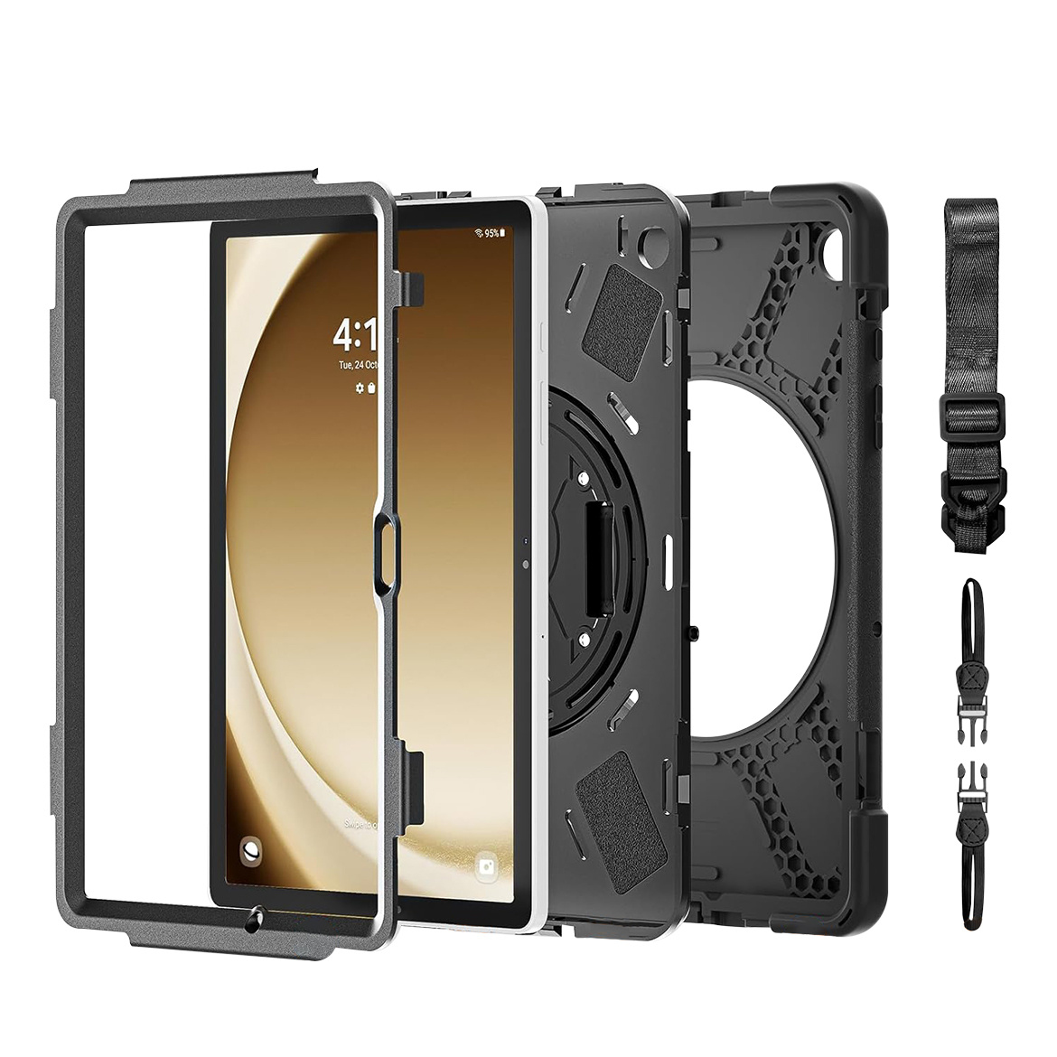 FUNDA DE USO RUDO, CON CORREA Y GIRO 360º PARA SAMSUNG GALAXY A9+ 11 X210/X216/X218, 6006580 BROBOTIX
