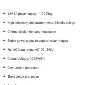 Fuente de poder individual de 12volts, 1 amper. Marca Provision (PR-AV1)