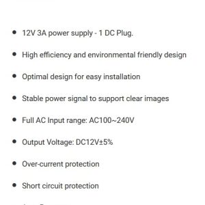 Fuente de poder individual de 12volts, 3 amper. Marca Provision (PR-AV3)