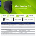 GABINETE EVOTEC SLIM ARUBA VERDE FUENTE 600W
