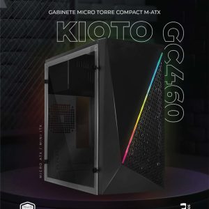 Gabinete ACTECK KIOTO GC460 RGB ESSENTIAL, Gabinete, Micro-ATX, Mini-ITX, Negro, 500 W