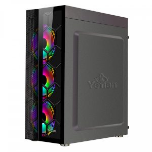 Gabinete Gaming Yeyian Case Rapture Series 2500, Midi-Tower, Gabinete, ATX, Micro-ATX, Negro