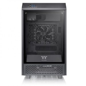 Gabinete Thermaltake The Tower 100 Black (CA-1R3-00S1WN-00), Color Negro, Mini Torre, 3 Paneles de 4mm de Cristal Templado, Soporta Tarjetas Madre Micro AT