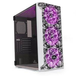 Gabinete YEYIAN YGH-49704 HOLLOW 2500 ATX,C/T 3VEN ARGB/MESH/USB/Blanco
