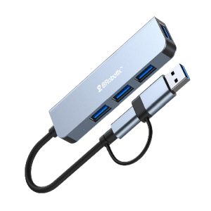 Hub Conector DUAL Tipo USB A&C, V3.0 , 4 en 1, /4 USB/ 6005460 BROBOTIX