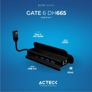 Hub USB 3.0 GATE 6 DH665 Acteck Elite Series HUB 6 en 1
