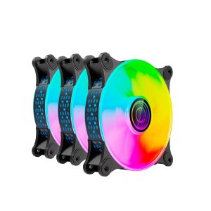 KIT DE VENTILADORES NA-0962 ARGB 6PINES VENTILADOR DE 120 MM