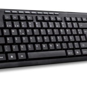 Kit Essencially TechZone, combo alámbrico con conexión USB, mouse 1000 DPIs, teclado con 112 teclas tipo QWERTY, 1 año de garantía.