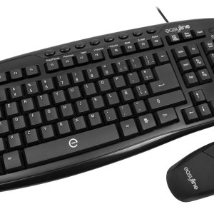 Kit Teclado / Mouse Easy Line Balance, 102 teclas, Negro, 1000 DPI