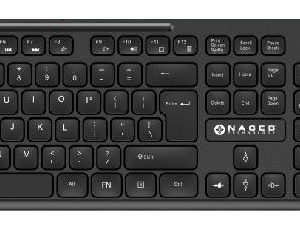 Kit Teclado y Mouse Naceb Technology NA-0123, 104 teclas, Negro, 8 - 10 mts