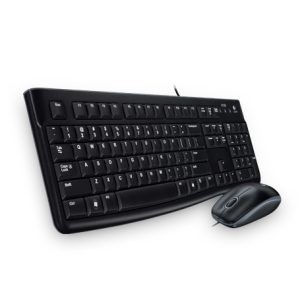 Kit de Teclado y Mouse LOGITECH Media Combo MK120, Estándar, Negro, 1000 DPI