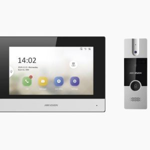 Kit de Videoportero Analógico / IP a 4 Hilos con Función de Llamada a App Hik-Connect / Monitor se Conecta a Internet por Cable o WiFi y por 4 Hilos al Fre