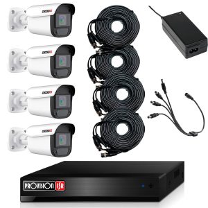 Kit de Videovigilancia PROVISION-ISR PAK4LIGHTCC2MP-28, Alámbrico, 4 canales, Interior / exterior, 2.8 mm, 2 MP