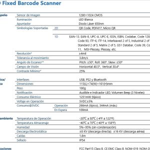 Lector de Codigo de Barras Syble 6266MBT-2D , 2D