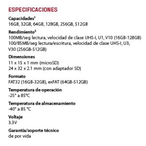 MICRO SD Kingston Technology MEMKGN1910, 256 GB, Negro