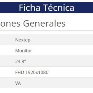 MONITOR NEXTEP NE723 23.8HD RES 1920X1080