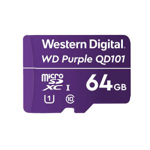 Memoria Micro SD WD Purple, 64GB, Clase 10, Clase de velocidad UHS 1 (U1) WDD064G1P0C