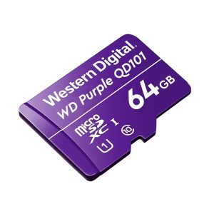 Memoria Micro SD WD Purple, 64GB, Clase 10, Clase de velocidad UHS 1 (U1) WDD064G1P0C