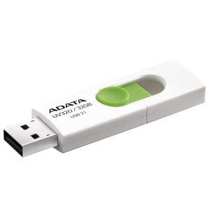Memoria USB ADATA AUV320-32G-RWHGN, Blanco/Verde, 32 GB, USB 3.2