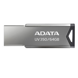 Memoria USB ADATA AUV350-64G-RBK, Metálico negro., 64 GB, USB 3.2 Gen1