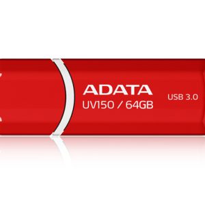 Memoria USB ADATA UV150, Rojo, 64 GB, USB 3.2 (retrocompatible con 3.0 y 2.0), 100 MB/s