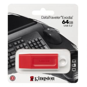Memoria USB de 64GB Kingston KC-U2G64-7GR (Rojo)