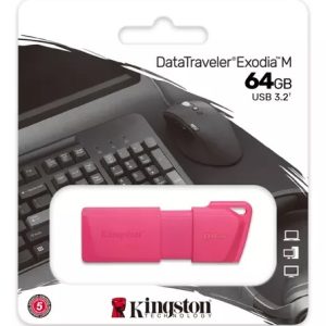 Memoria USB de 64GB Kingston KC-U2L64-7LN (Neón Rosa)