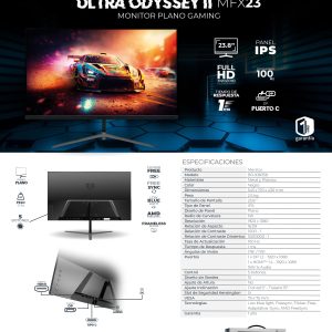 Monitor Gaming 23.8 pulgadas 100hz Ultra Odissey II MFX23 Balam Rush Low blue light