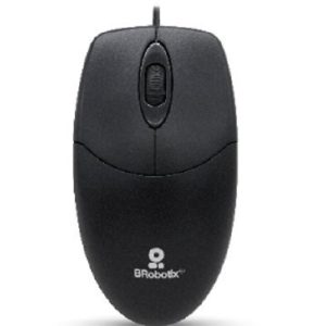 Mouse Básico USB BROBOTIX 497202, Negro, 3 Botones, Alámbrico, Óptico