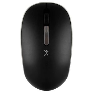 Mouse Inalámbrico negro silencioso con receptor doble USB C+USB A PC-045175