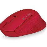 Mouse LOGITECH M280, Rojo, 3 botones, USB, Óptico, 1000 DPI