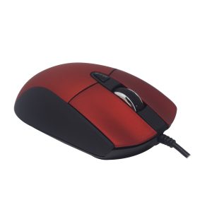 Mouse Naceb Technology NA-0115R, Rojo, 6 botones, Alámbrico, Óptico, 800 - 2400 DPI