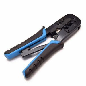 Pinza Crimpeadora BROBOTIX RJ11/RJ12/RJ45 AZUL, Negro, Azul, RJ11, RJ12 y RJ45