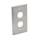 Placa Frontal de Ancho Sencillo de 2 Puertos TRIPP-LITE N206-FP02-IND, Plata, Acero inoxidable