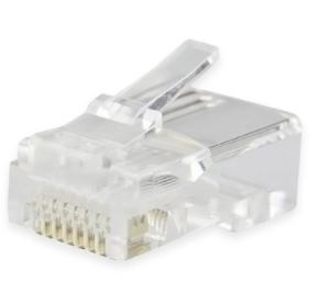 Plugs RJ45, CAT6, Multifilar, Modular, UTP sólido, Bote c/100 Pzs, Contactos c/Chapa de oro a 30 micras, Transparente, 263861 BROBOTIX