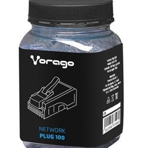 Plugs de Red VORAGO PLUG-100, RJ-45, Transparente, CAT 5e