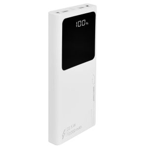 Power Bank Blanco carga rápida 22w-10,00 mAh PC-241010